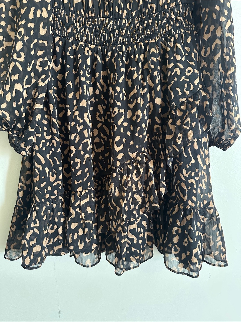 NWT Leopard Off Shoulder Dress - Picture 9 of 10